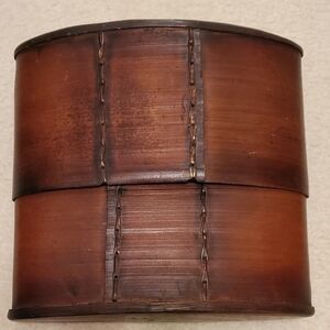 6.75”x9.5” Wood Box Curved Natural Wood Box Quality Craftsmanship Unique Art